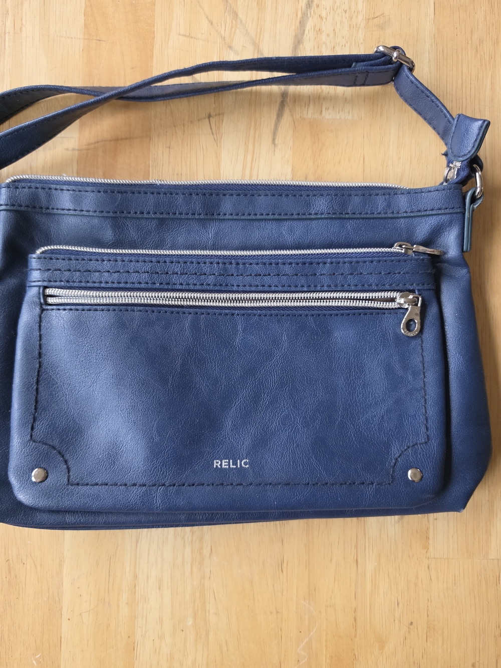 Relic By Fossil Evie Insignia Blue Medium Crossbody Bag Purse